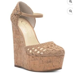 JESSICA SIMPSON Womens Beige 2 Cork-Like Wedge Woven Cut Out Marshela
#6